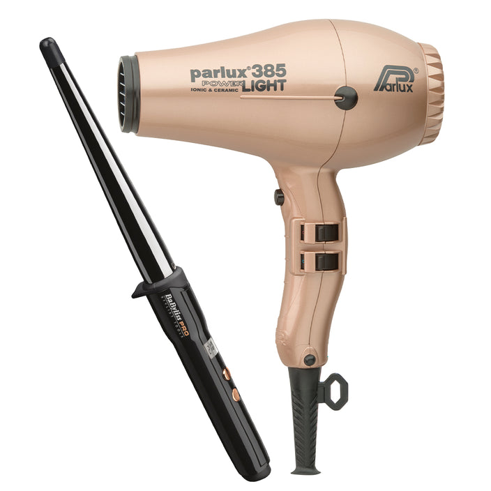 Alyon Dryer Gold with Free Ceramic Conical Curler 25mm-13mm
