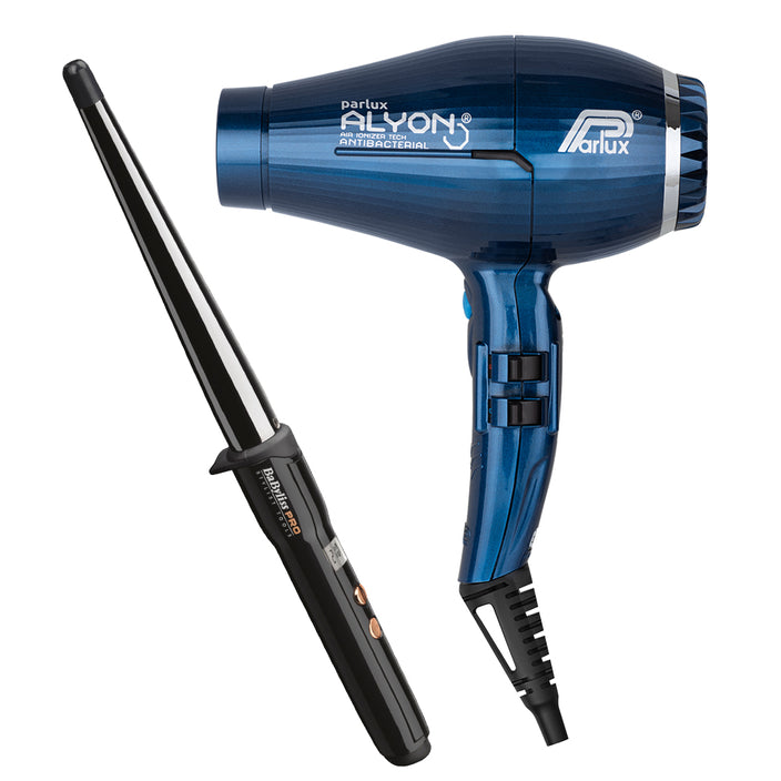 Alyon Dryer Midnight Blue with Free Ceramic Conical Curler 25mm-13mm